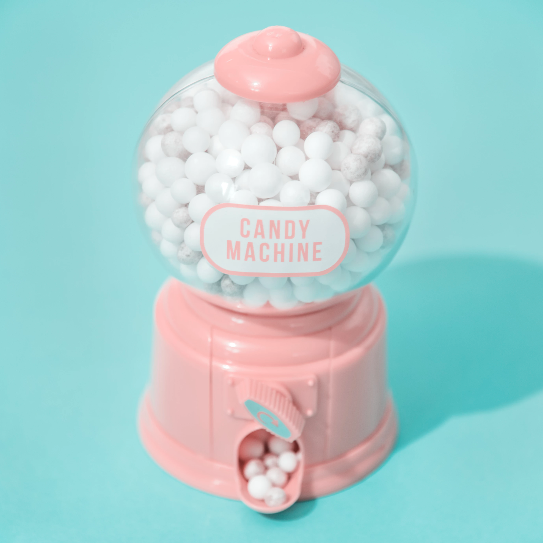 A gumball vending machine